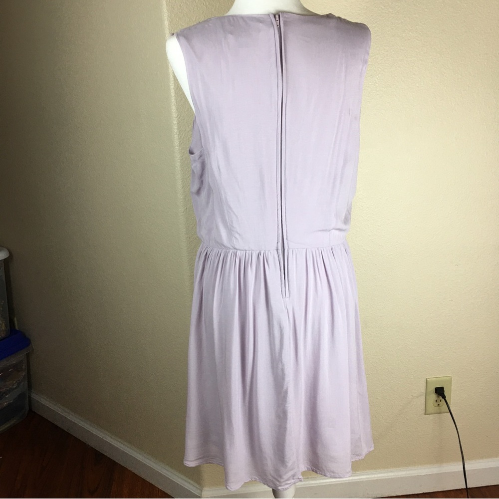 FOREVER 21+ Crochet Yoke Fit & Flare Lilac Dress Size 1X - Picture 5 of 7